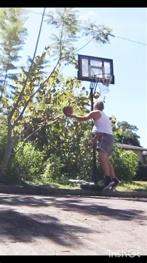 60 year old doing his best Ja Morant 360 degree layup.