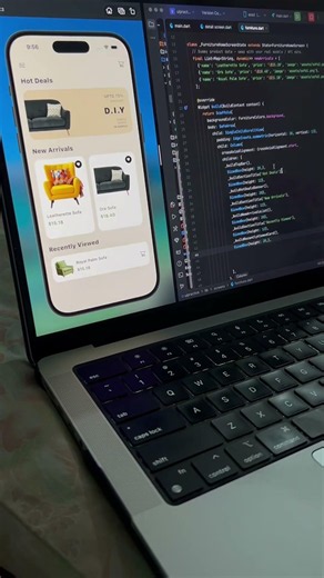 Flutter Furniture App UI | Beautiful Animated Design 💙 #flutter #uiux