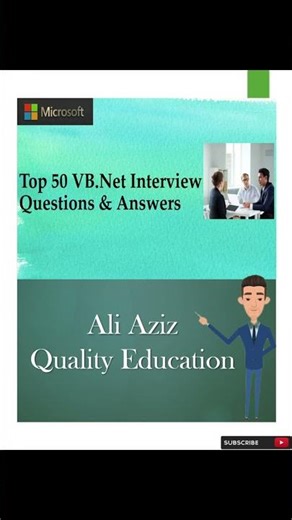 VB.NET Interview Questions & Answers ⚡ | @AliAzizQualityEducation