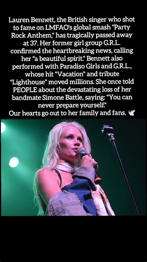 "Party Rock Anthem" Singer Lauren Bennett Dies at 37 💔 #Shorts
