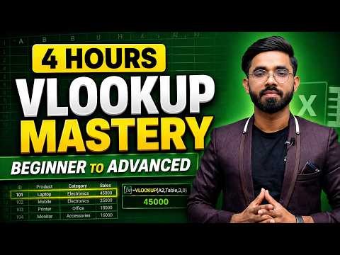 VLOOKUP Full Masterclass in Excel | Basic to Advanced | Complete Tutorial in Hindi