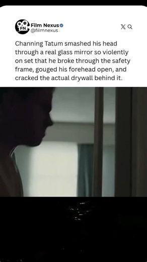 Channing Tatum smashed a real mirror 😱 #Foxcatcher #ChanningTatum