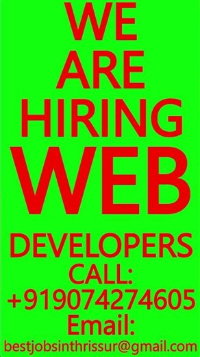 WE ARE HIRING WEB DEVELOPERS- URGENTLY HIRING, JOB VACANCIES, WORK FROM HOME,PART-TIME #WebDeveloper