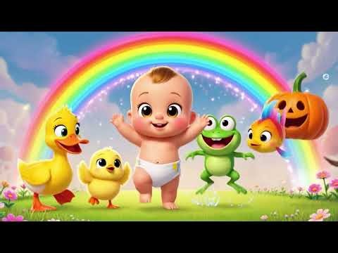 Canção das Cores do Arco Íris 🌈 Músicas e Desenhos Infantis para Crianças e Bebês Aprender