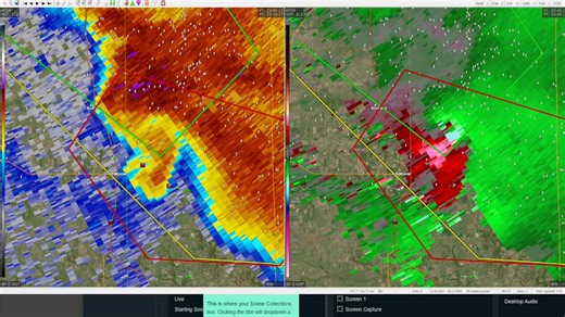 Radar loop of the intense supercell ongoing near Bowie, TX. The FWD sounding, adjusted to storm motion, shows 0-3 srh of over 300 m2/s2 quite favorable, especially considering this storm is in extreme thermos and riding a boundary.