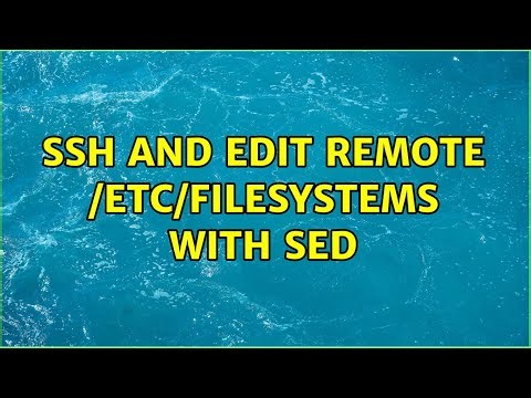 ssh and edit remote /etc/filesystems with sed