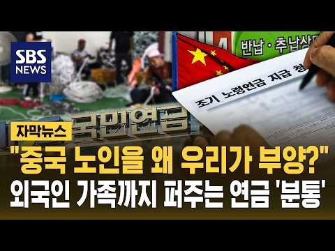 "중국 노인을 왜 우리가 부양?"..외국인 가족까지 퍼주는 연금 '분통' (자막뉴스) / SBS