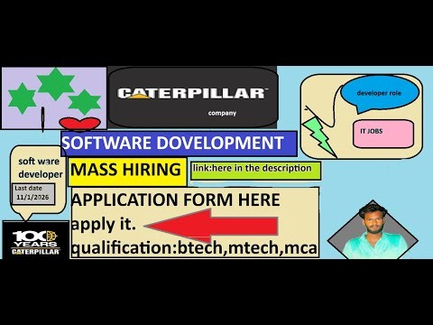caterpiller mass hiring software devloper #masshiring #itjobs #techlife #devloper #softwareengineer