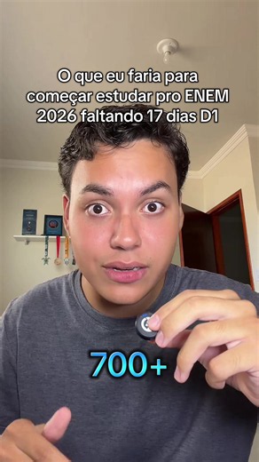 O que faria para começar a estudar pro ENEM 2026 faltando 17 dias?