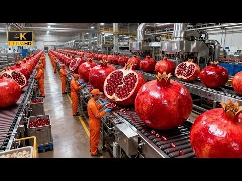 Inside a Modern Pomegranate Factory: From Raw Pomegranates to Bottled Premium Juice (Full Process)