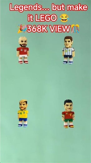 LEGO Football Meme 😂 | When Legends Meet in Mini Block Style #FootballMeme #LEGOStyle @ESPN#shorts