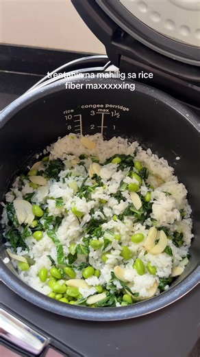 Fiber-maxxing Fried Rice with Edamame and Pechay