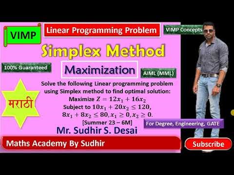 Master the Simplex Method in Minutes 🚀 | Step-by-Step Optimization Made Easy (Exam Ready!) Mr Sudhir