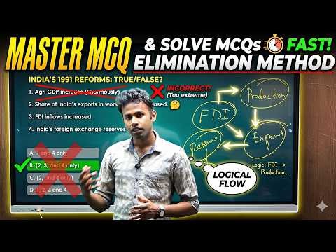 Master the MCQ elimination method & solve questions fast! ⏱️