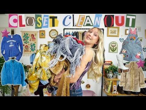 MAJOR CLOSET CLEAN OUT FOR SPRING 🌷 decluttering + trying on my clothes