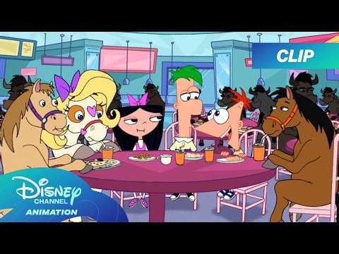 Phineas and Ferb Become Cowboys in a Wild Cattle Stampede! 🐄🤠 | Throwback |@disneychannelanimation