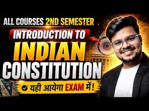🔥Introduction to Indian Constitution: MOST IMP Question & Answer | 2nd Semester | 100% Pass
