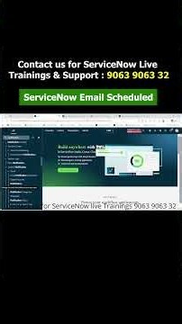 ServiceNow Email Scheduled