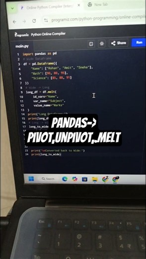 Pivot vs Unpivot vs Melt in Pandas | Complete Tutorial for Beginners 🔥 #Python #Pandas