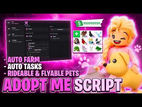[😻 NEW] Adopt Me Script – AUTO FARM | AUTO TASKS | RIDEABLE & FLYABLE PETS | AUTO COLLECT EGGS (OP)