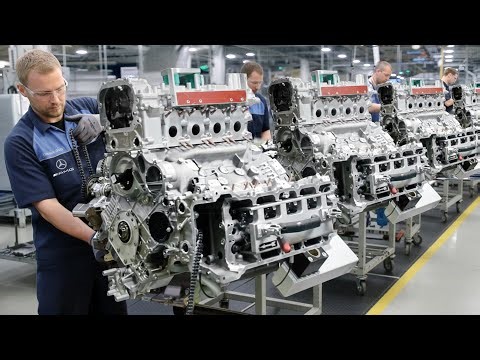 How Veteran Mercedes AMG Craftsmen Build Powerful Giant V8 Engines - Production Line