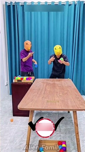 😂 Alien Family Playing Pot the Ball with Hillarius Punishment | Game Challenge #alienfamily #shorts