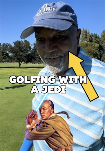 I played golf with a real Jedi from Star Wars! This is why I love public golf. You meet all different types of people. #golf #starwars