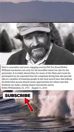 Robin Williams' Inspiring Legacy of Kindness ❤️