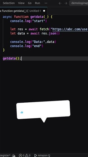 Async Await Explained with Example 🚀 | JS Shorts #coding #programming #shorts #tech #async #await