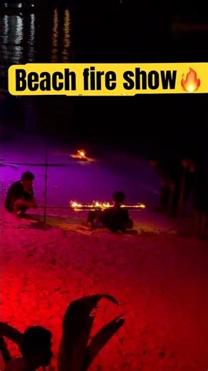Crazy Fire Dance on the Beach 😱🔥#thailand
