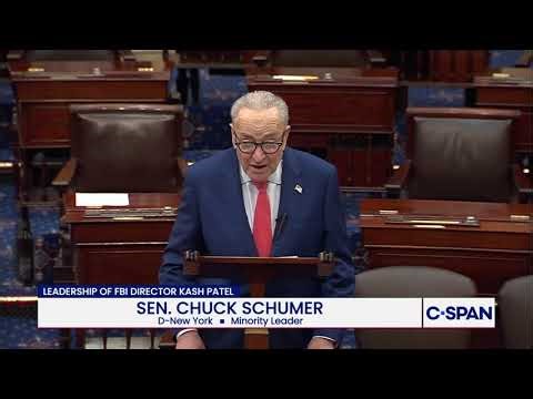 Sen. Schumer Says FBI Director Kash Patel Should Resign and Party Somewhere Else
