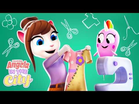 Sticky Style 👗🙈 Talking Angela: In The City | Cartoons for Kids