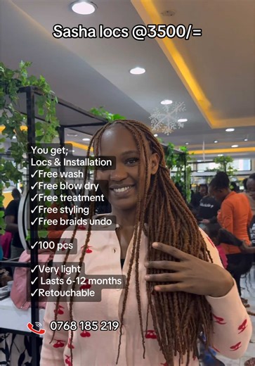 Sasha Locs Installation Service at Royal Beauty Hub