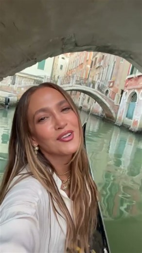 Jennifer Lopez recreates Madonna’s “Like A Virgin” music video in Venice.