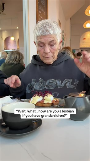Hey! Molly here 🤣❤️ we get this question alot. It always makes us giggle! ❤️ So let’s explain..lil lesbian nan hasn’t always been a lesbian. She was with my granddad for 13 years. Nan got with granddad when she was just 18 and granddad was 39. Although nan has lots of beautiful memories with her 5 children this wasn’t a pleasant time of my nans life. Back in the day being gay wasn’t really spoken of, it actually wasn’t allowed in the town she was from. So you can only imagine the kind of diffic