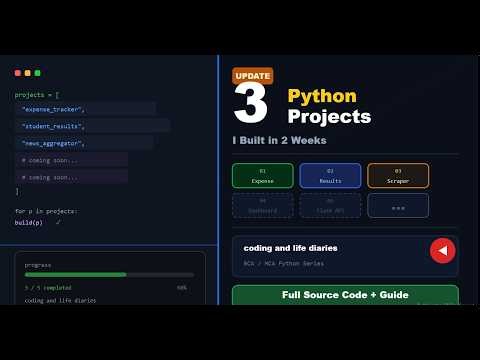 5 Python🔥Projects Every BCA/MCA Student Must Build |Full Source Code + Guide #python #project #viral
