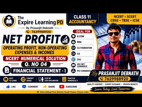 Net Profit | Operating Profit | Non-Operating Income & Expenses | NCERT Numerical Q. No. 04 Class 11