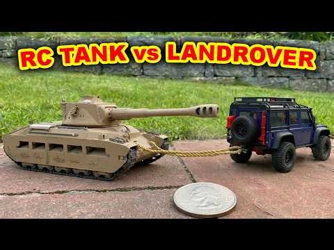 RC Tank VS RC Crawler tug of war