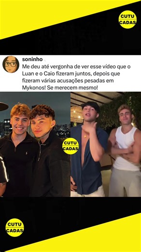 Reaproximação de Luan e Caio gera polêmica entre fãs