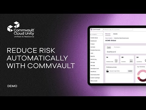 Reduce Data Risk with Continuous Sensitive Data Discovery in Commvault Cloud | Demo