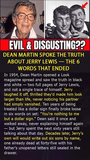 DEAN MARTIN SPOKE THE TRUTH ABOUT JERRY LEWIS — THE 6 WORDS THAT ENDED #shorts