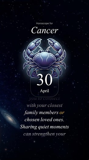 ♋️ Cancer Daily Horoscope — April 30, 2026 #Shorts