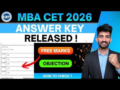 Mba cet Answer Key Released 2026 | How to Raise Objection in Answer key 2026