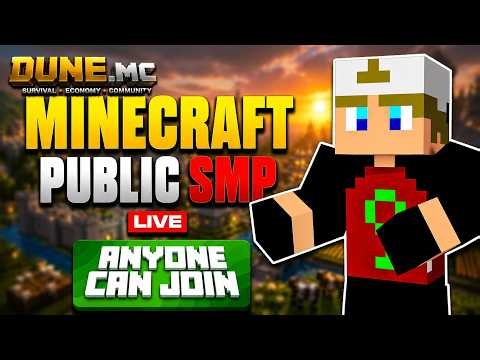 MINECRAFT PUBLIC SMP LIVE 🔴– Play With Me! Java + Bedrock Server 🌐