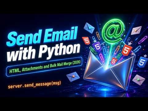 Send Email with Python: HTML, Attachments and Bulk Mail Merge (2026)