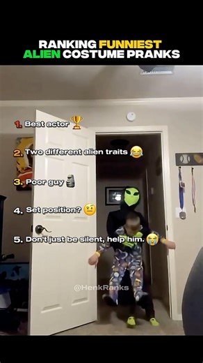 Alien costume pranks👽