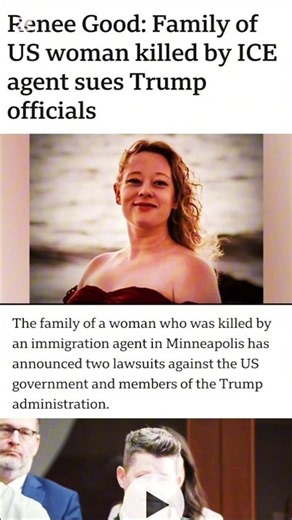 Renee Good: Family of US woman killed by ICE agent sues Trump officials #shorts #maurahealey #viral