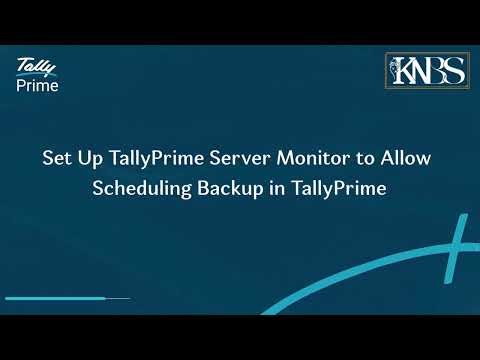 Set Up TallyPrime Server Monitor to Allow Scheduling Backup in TallyPrime (Hindi) | TallyHelp | Knbs