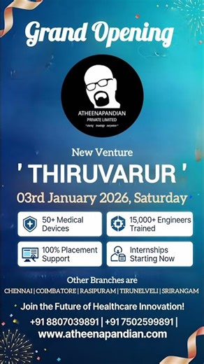 New Branch for Biomedical Internship @ATHEENAPANDIAN_BIOMEDICAL