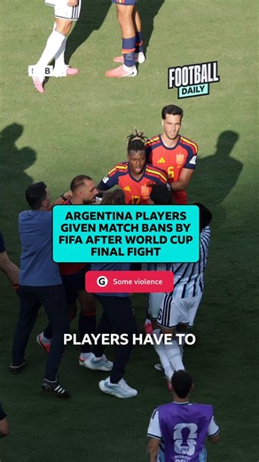 Argentina midfielder Leandro Paredes has been given a 10-match ban for the role he played in on-field clashes after his side were beaten by Spain in the 2026 World Cup final ❌Defender Nahuel Molina was handed a seven-game suspension and fined £66,000, while Thiago Almada was https://t.co/8G7eSXcUdx
